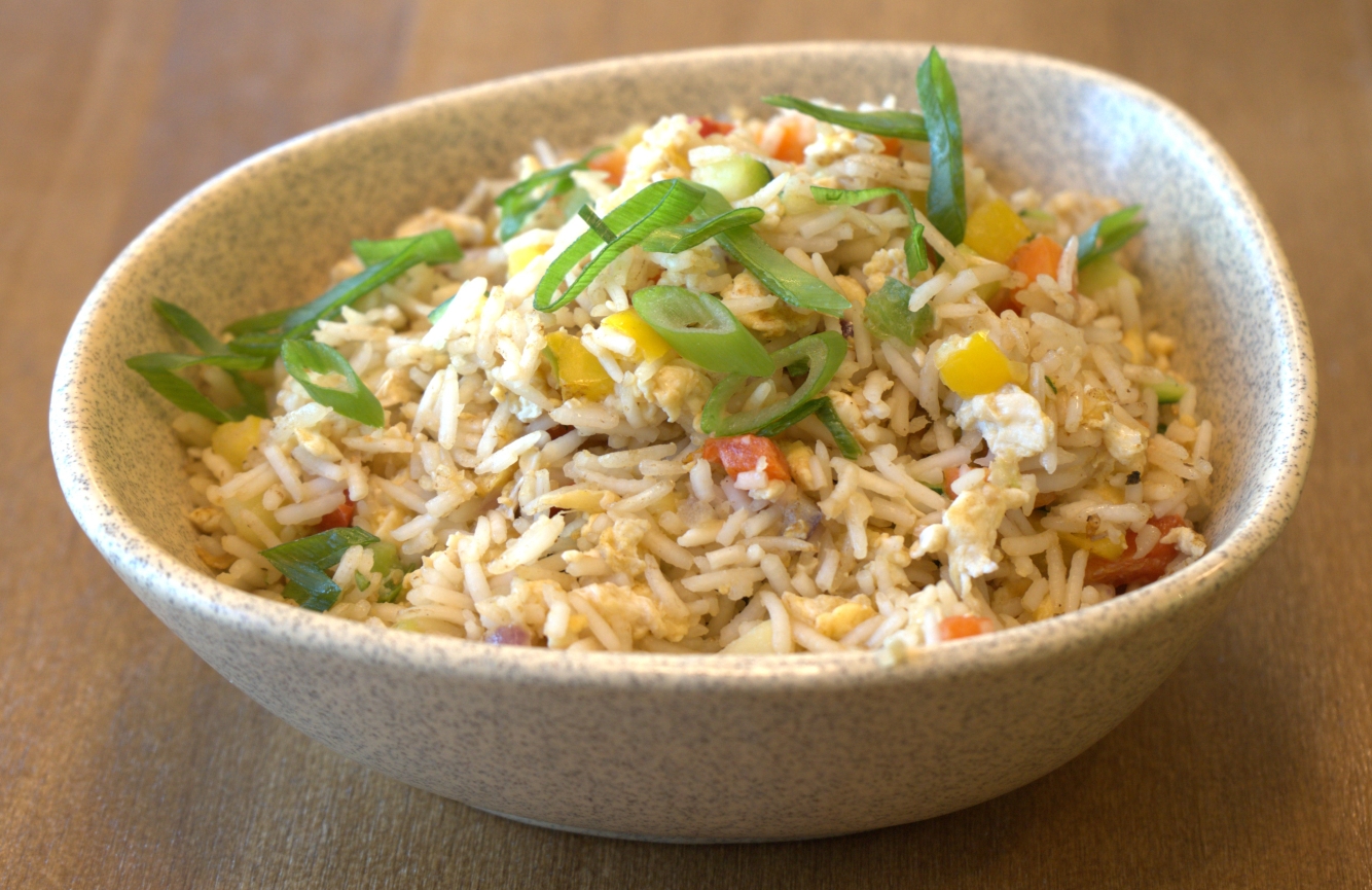 Orez basmati cu ou si legume