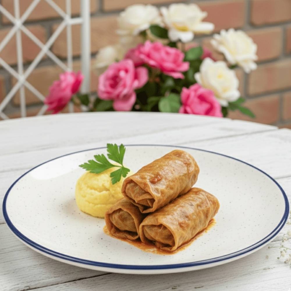 SARMALE CU MĂMĂLIGĂ ȘI SMÂNTÂNĂ