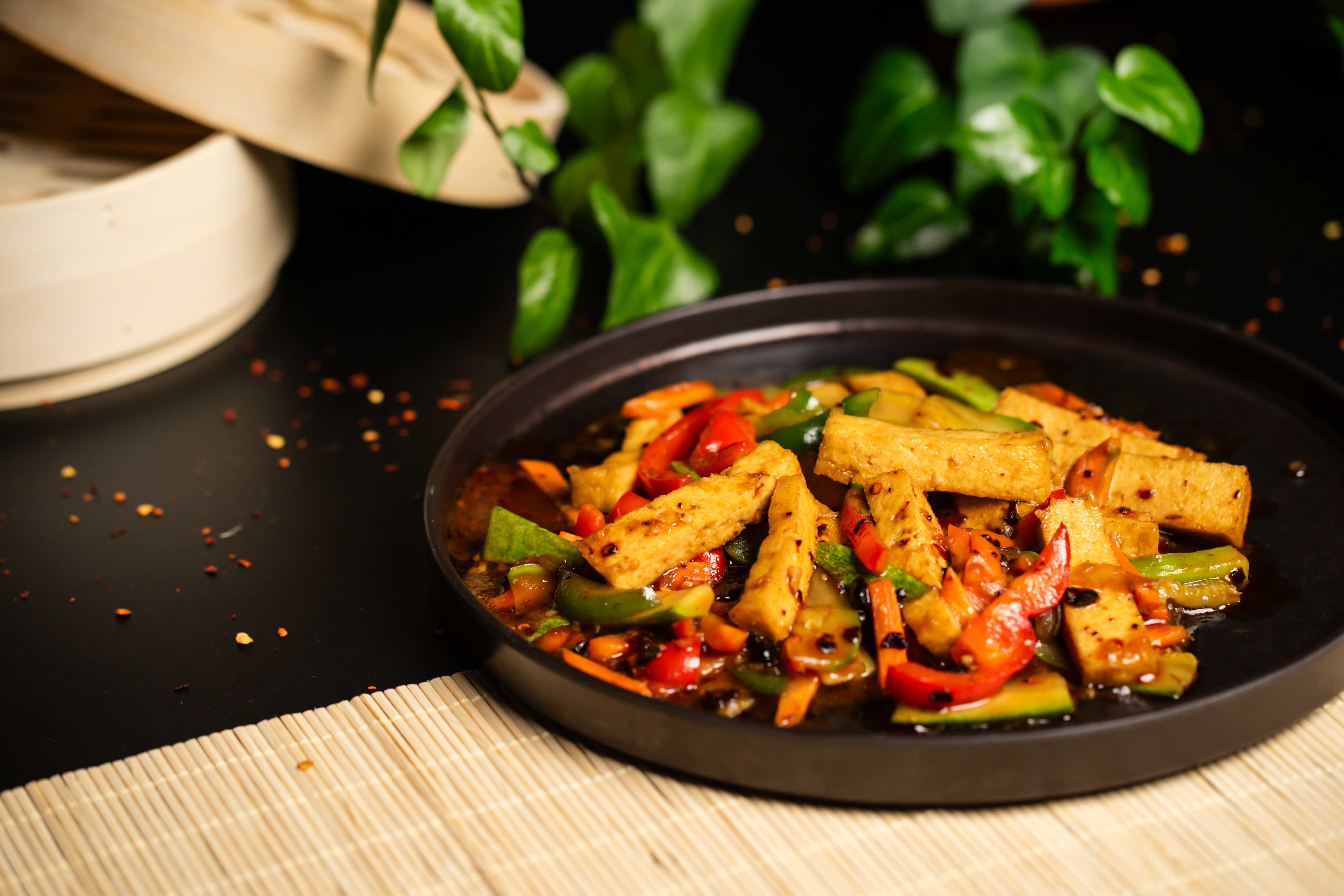 Tofu în sos chili aromat