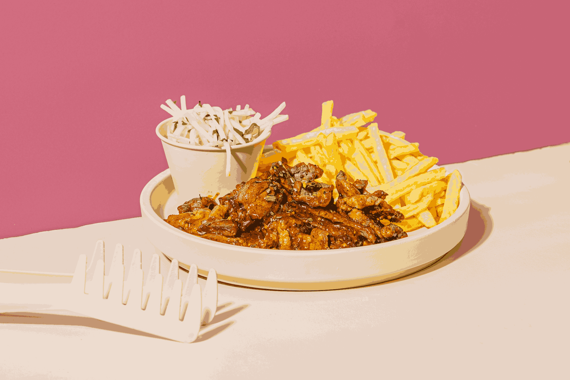 Garlic steak cu Cartofi Prajiti 180/150/50gr