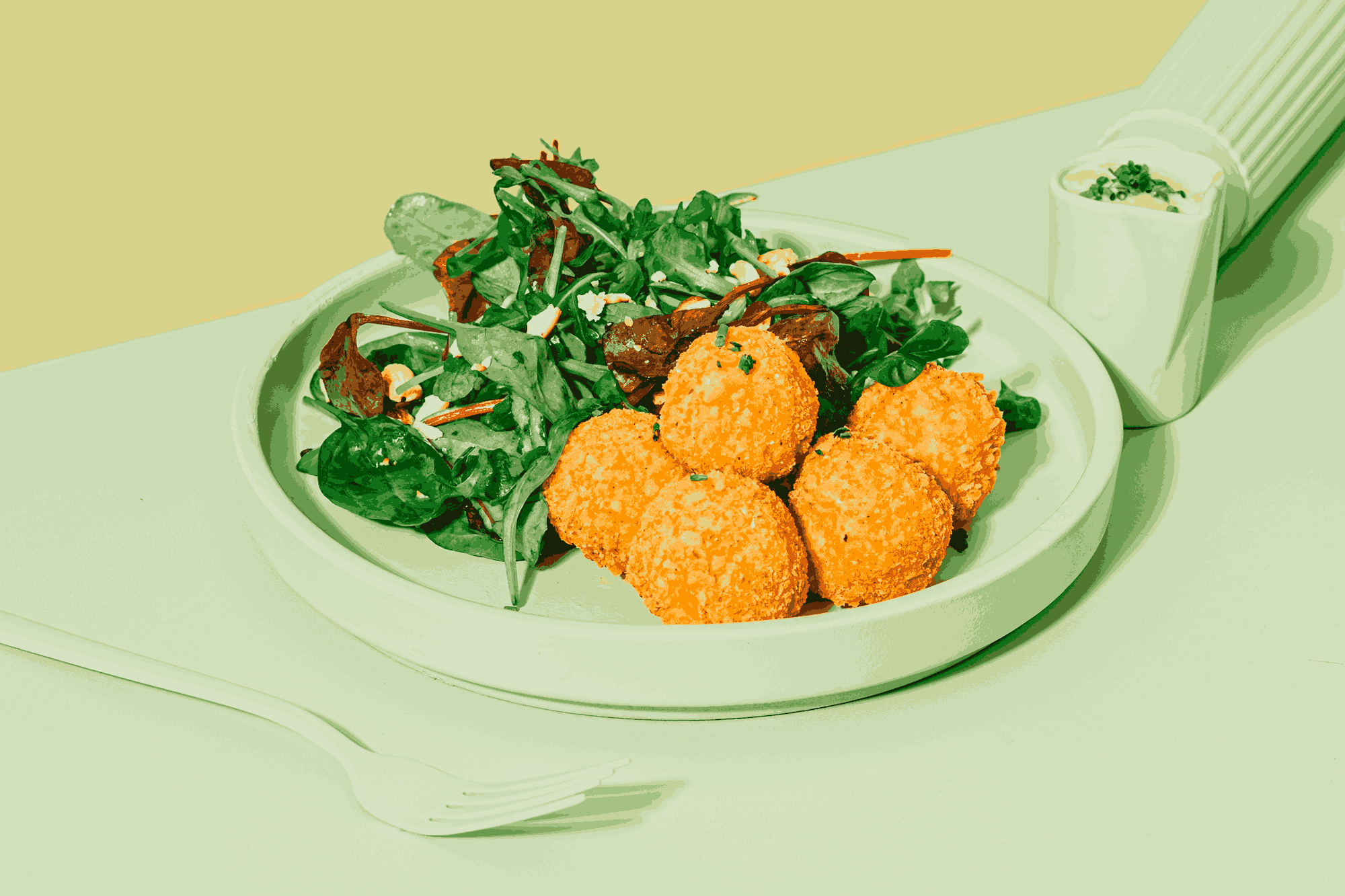 Bulete de cartofi cu sos de ciuperci 250/50gr